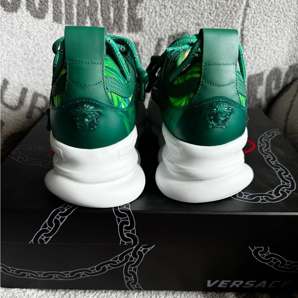 Versace x Concept chain reaction sneakers medusa greca green emerald 37.5 NWT - Picture 4 of 16